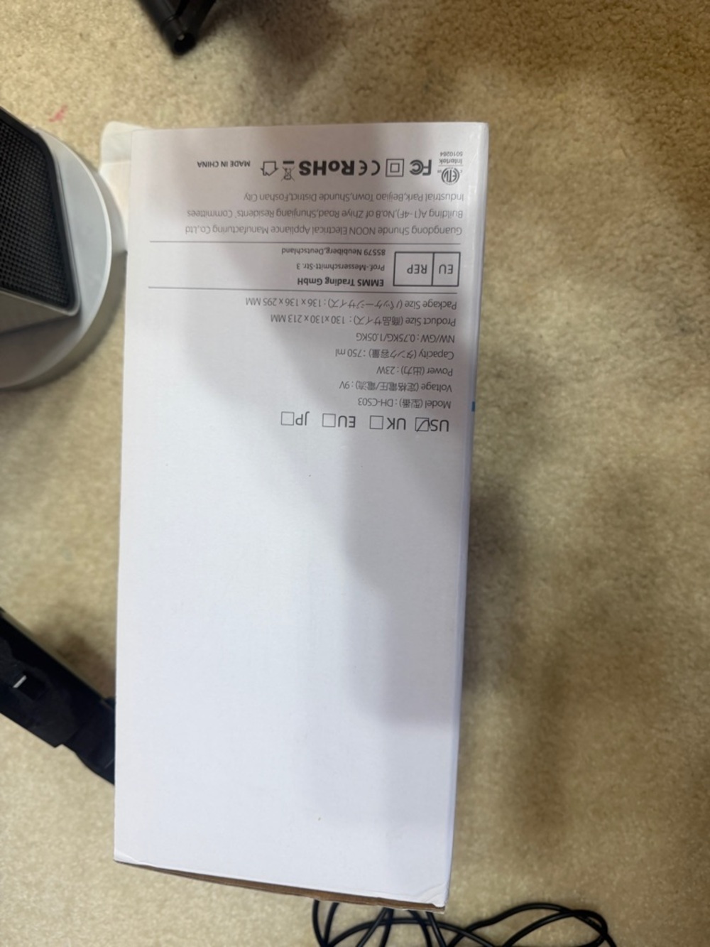 New Compact Gray Dehumidifier DH-CS03 - Picture 2 of 3
